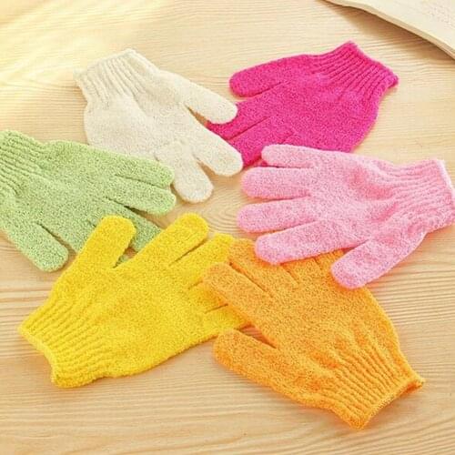 Exfoliating Bath Gloves Resistance Face Body Massage Rubbing Scrub Random Skin Peeling Glove Shower Nylon Wash Mud Mitt Col O3Y5