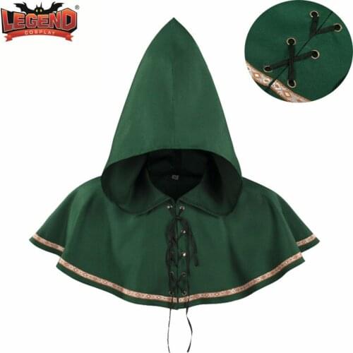 Grim Reaper Cape Cloak Cosplay Costume Death Hooded Cloak Halloween Carnival Party Cosplay with lace Medieval Steampunk Cape New