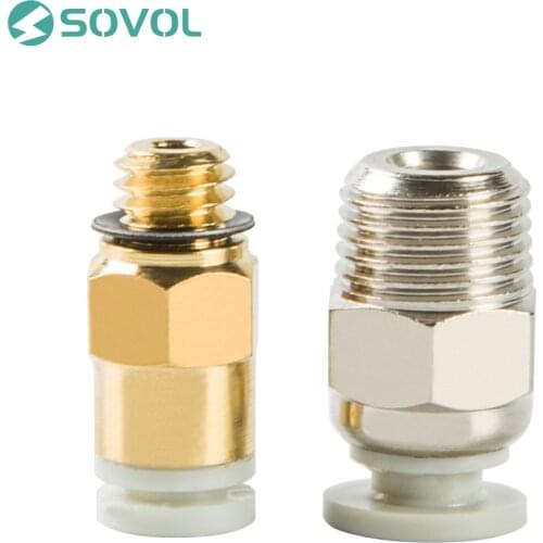 Direct Pneumatic Connectors Reprap Bowden PTFE Tube M6 Thread Joint 3D Printer Parts 3D Printer Extruder Pneumatic Fittings