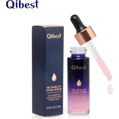 QIBEST 3 Color Shrink Pore Facial Moisturizing Essence Lasting Oil Control Moisturizing Gold Foil Makeup Milk TSLM1
