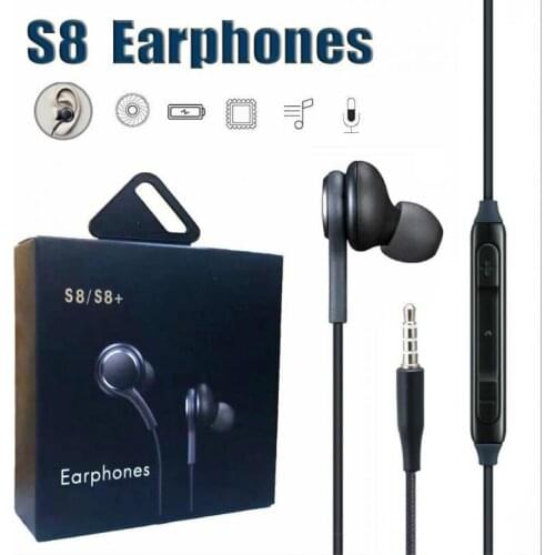 S8 Earphone In-Ear Stereo With Mic Volume Control Low Bass Noise Isolating Cell Phone Earphone Earbuds For Samsung galaxy S8 AKG