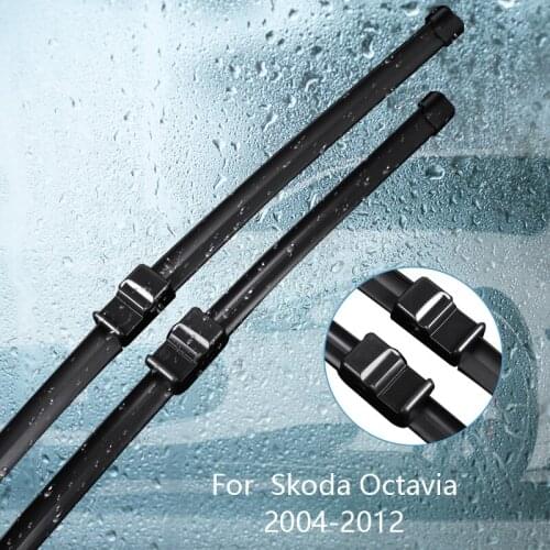 Wipers Blade For Skoda Octavia 2004 2005 2006 2007 2008 2009 2010 2011 2012 Car Accessories For Auto Rubber Windscreen Wiper
