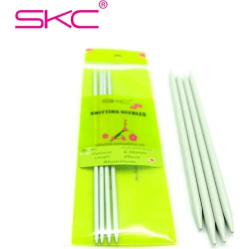 SKC 20cm Knitting Needles Set Aluminum Straight Knitting Needles Crochet Hooks High Quality Surface Porcelain Knitting Needles