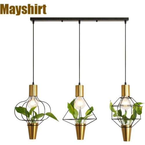 Modern Plant Kitchen Island Pendant Lights Nordic Living Room Decoration Bedroom Lamps Bar Cafe Dining Room Led Light Fixtures