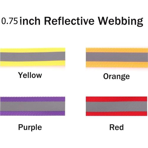 0.75” Heavy Weight Webbing 3M Reflective Polyester Webbing Reflective Stripe Fabric Safety Cotton Ribbon Reflective Glo Grosgrai