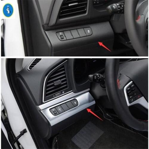 Yimaautotrims Auto Accessory Headlight Headlamp Switches Buttons Frame Cover Trim Fit For Hyundai Elantra Sedan 2016 - 2019