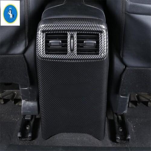 Yimaautotrims Rear Armrest Box Anti-kick Panel Air AC Vent Outlet Cover Trim Fit For Nissan Rogue / X-trail T32 2014 - 2020 ABS