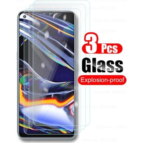 3Pcs glass for realme 5 6 7 pro protective glass realmi 5i 6i 5s 6s real me x2 pro xt x lite c3 c15 c11 screen protector film