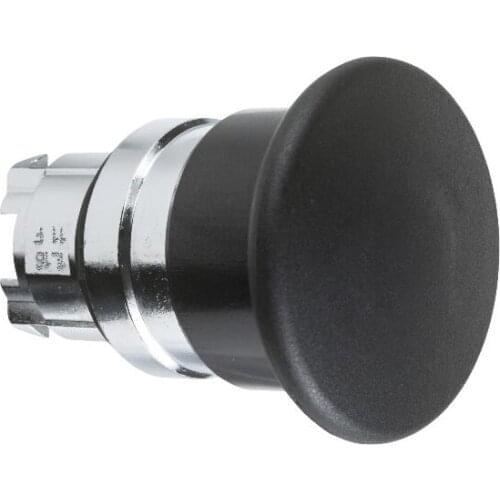 ZB2BL432C Mushroom push button head Ø40, metal, black, Ø22, spring return