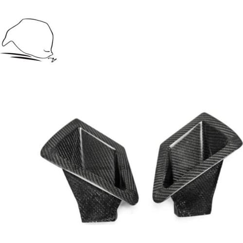 For Nissan 370Z Z34 1 Pair Dry Carbon Fiber Front Bumper Air Vent Board Intake Outlet Duct Tuning Car Accessories