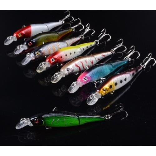 1pcs 9.5cm 7..5g Hard VIB Lures Fishing Minnow Bait Treble Hooks Sinking Crankbait Wobblers Fishing Tackle 3D Eyes Pesca