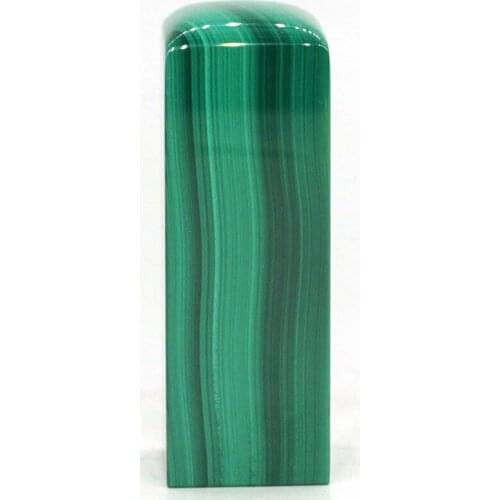 2.04" Natural Green Malachite Palm Stone Seal Crystal Gemstone Minerals Decor