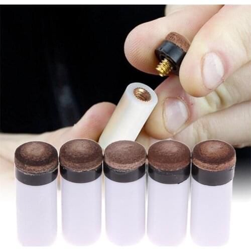 5Pcs 11mm Replacement Pool Billiard Cue Tip Stick Ferrules Screw-On Tips Snooker Accessories