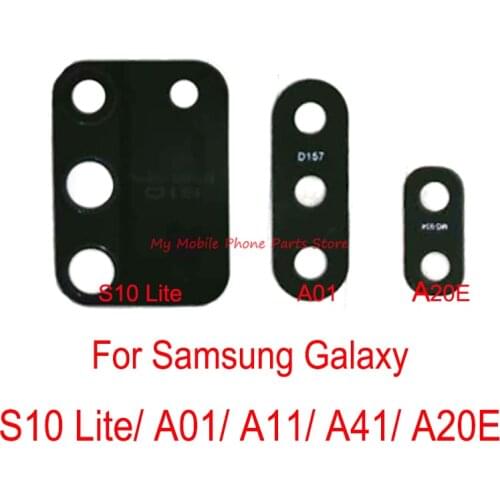 50 PCS Rear Back Camera Glass Lens For Samsung Galaxy S10 Lite A20E A01 A11 A41 Main Camera Lens Glass With Sticker Repair Part