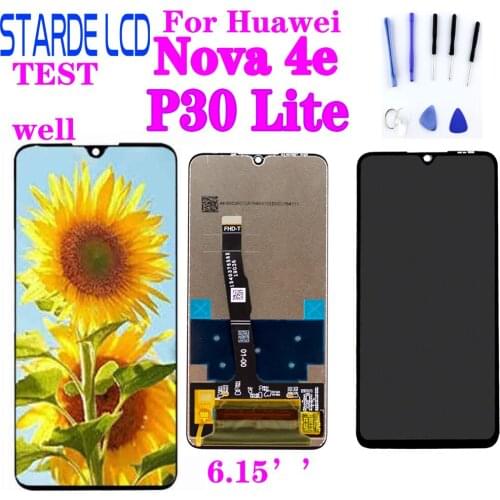 AAA+ For Huawei P30 Lite LCD Display Touch Screen P30 Lite Display Nova 4E LCD Screen MAR-LX1M MAR-LX2
