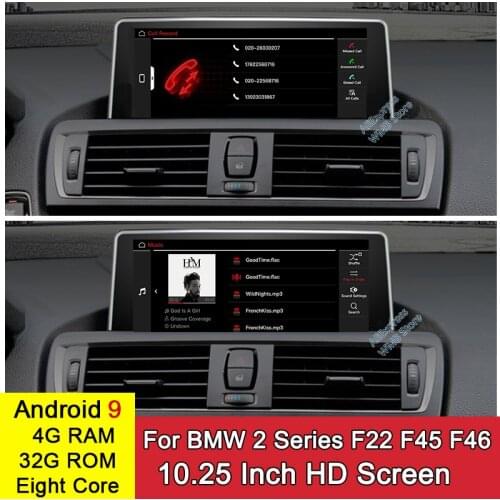 Android 9.0 8 Core 4+32GB Stereo Radio GPS Navigastion For BMW 2 Series F22 F45 F46 2011-2019 Car Multimedia Player HD Screen