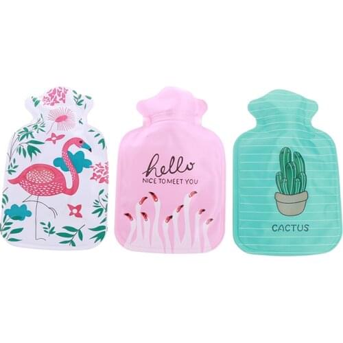Hot Water Bottle Cute Cartoon Portable Cold-proof Bag For Women Hand Warm Water Bottle Safe Explosion-proof