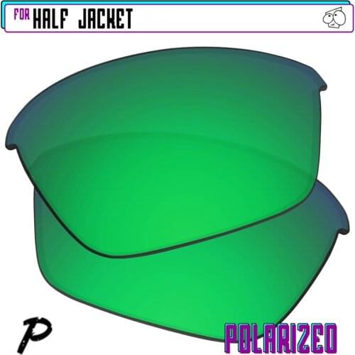 EZReplace Polarized Replacement Lenses for - Oakley Half Jacket Sunglasses - Green P