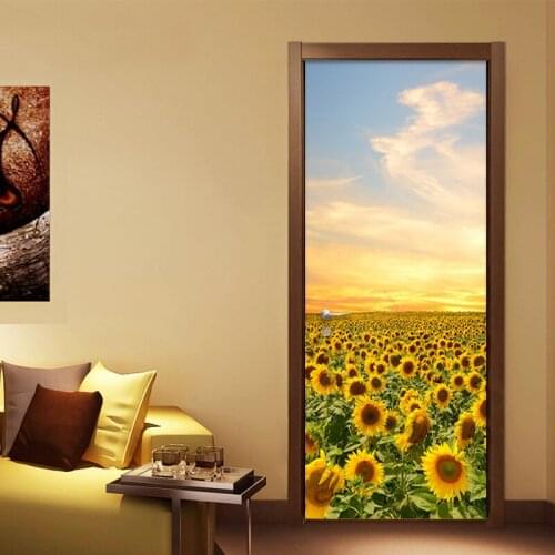 Photo Wallpaper Beautiful Sunflower 3D Wall Mural Bedroom Living Room Door Decor Sticker PVC Eco-Friendly Wall Papers Home Decor