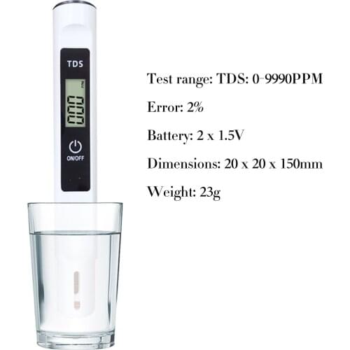 Meter Water Quality Tester Automatic Calibration Tds Tester 0-990ppm Water Test Meter Drinking Water Aquariums Measure Tool