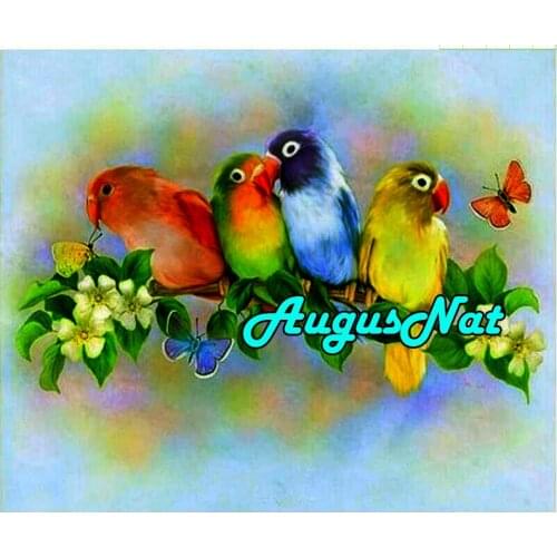 Birds diamond painting full square parrots mosaic beads embroidery painting canvas picture diamant draw tapestry pearl animals