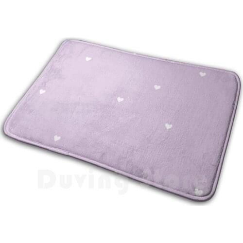Lavender Hearts Mat Rug Carpet Anti-Slip Floor Mats Bedroom Carpet Kawaii Heart Hearts Purple Lavender Cute Minimalist Trendy