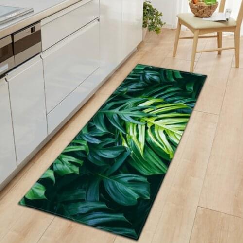 Kitchen Doormat 3D Green Grass Bamboo Print Floor Mat Hallway Living Room Balcony Bath Mat Non Slip Area Rugs Bathroom Carpet