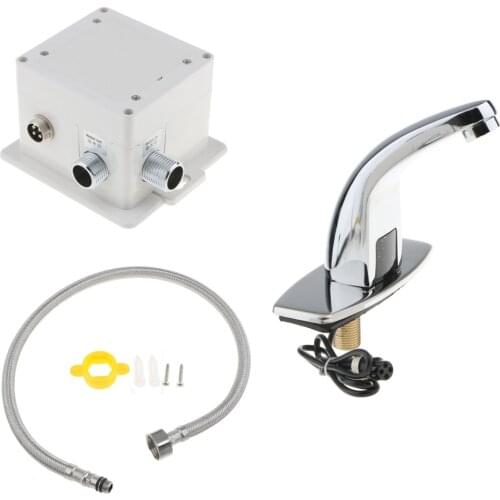 MagiDeal Alloy Automatic Infrared Sensor Sink Basin Faucet Hands Free Auto Mixer Tap Water Faucet Touch Water Tap Hands
