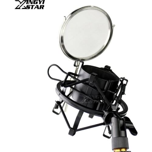 Metal Shock Mount Spider Microphone Wind Screen Pop Filter Stand Mic Isolation Shield For SAMSON C01U PRO C03U C01 C03 MTR231 PC