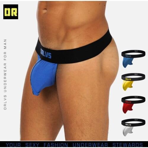 ORLVS Brand Mens Sexy Underwear Cotton Briefs Bikini Breathable Penis Pouch Ass Freedom Thongs Male Lingerie Gay Panties OR158