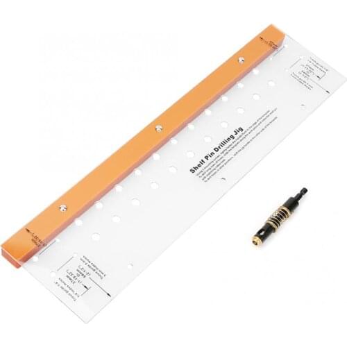 Woodworking Hole Drill Guide Shelf Pin Drilling Jig Self-Centering Drill Bit Set Carpenter Hole Puncher Locator Positioner Tool