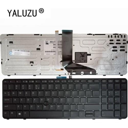 YALUZU NEW English laptop backlit keyboard FOR HP for ZBOOK 15 17 G1 G2 PK130TK1A00 SK7123BL US black Frame