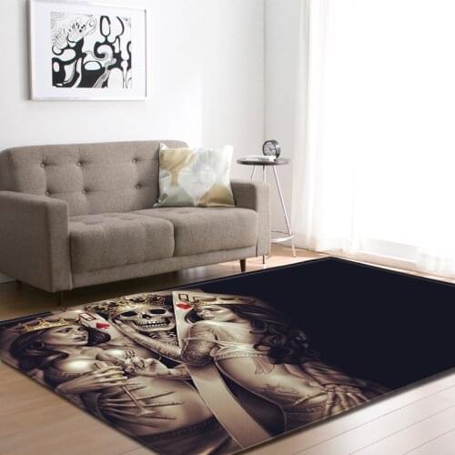 New Creative Skull Printed Large Area Carpets for Living room Home Decor tapetes para casa sala Parlor Floor Mats rug and carpet