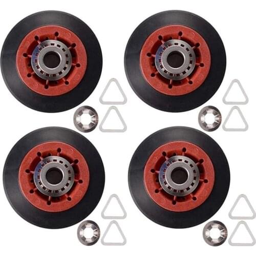 4PCS Roller Drum Dryer Fit for Whirlpool, Kenmore - 8536974 Replaces, 8536973, W10314171, WPW10314173, PS11752609