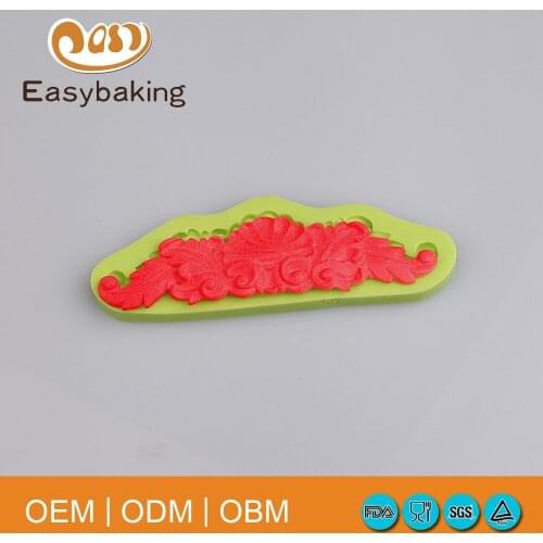 Italian design silicone resin mold baroque style uesd for weeding cake decoration mould kitchen baking tool candy flower pattern