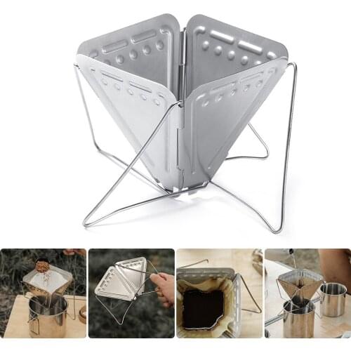 Foldable Coffee Dripper Holder Outdoor Camping Picnic Tea Coffee Filter Drip Cone Rack Cone Funnel Mesh Strainer