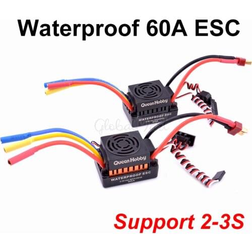 High quality Waterproof 60A Brushless ESC Electric Speed Controller with 5.8V/3A BEC for 1/10 1:10 RC Car