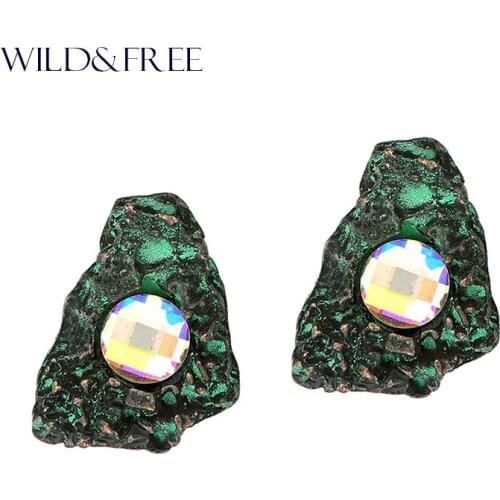 2017 New Trendy Alloy Brincos Brinco Women Geometric Triangle Stud Earrings Metal Fashion Earrings Jewelry