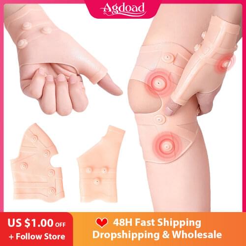 Magnetic Therapy Wrist & Knee Support Brace Wristband Hand Protector Kneepads for Outdoor Cycling Sports Use Wrist Guard Pads