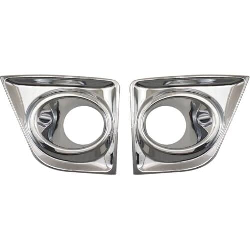 2pcs For Toyota Corolla Altis 2014 2015 2016 Car body head front fog light lamp frame stick styling ABS Chrome cover trim panel