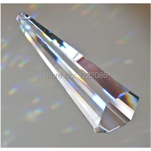 25PCS Crystal Flute Prism Suncatcher Ornament 63mm (+25Pcs Rings)