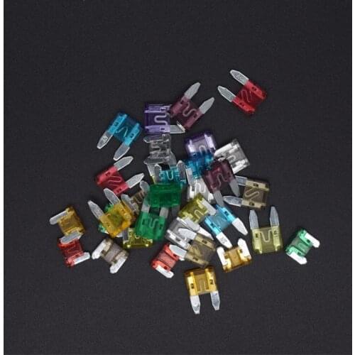 30/60pcs Assorted Mini Blade Fuses Auto Fuse Kit Set Zinc Alloy and Plastic Material For Car Truck Accessories 5A 10A 15A 20-30A