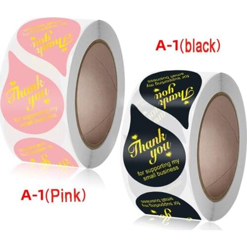 500pcs/roll Thank You Stickers for Seal Labels 1 Inch Gift Packaging Stickers Birthday Party Offer Stationery Sticker