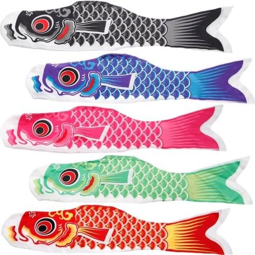 55cm Koinobori Carp WindSocks Koinobori Colorful Fish Flag Hanging Wall Decor Streamer Fish Flag Home Decor Photography props