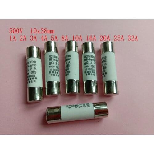 60 Pcs 500V 4A 10mm x 38mm Ceramic Fuse Powder Filled Cartridge Cylindrical