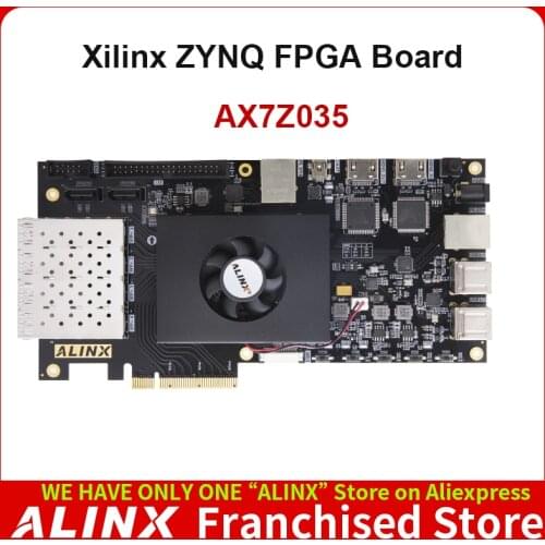 ALINX AX7Z035: XILINX Zynq-7000 SoC XC7Z035 ZYNQ ARM 7035 FPGA Development Board SoMs PCIE Accelerator Card SFP 8G eMMC