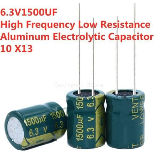 30PCS/Lot 1500UF 6.3V High Frequency Low Resistance Aluminum Electrolytic Capacitor 10 X13