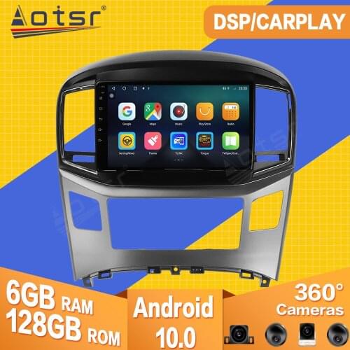 For Hyundai H1 2016 2017-2019 Android 10 Car Tape Radio Recorder Multimedia Player Stereo GPS Navi Video PX6 Head Unit No 2 din