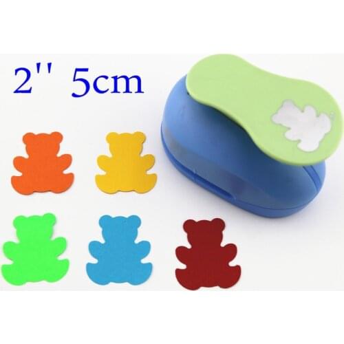 Large 2'' 5cm Bear paper punches for scrapbooking craft perfurador diy puncher paper circle cutter3198