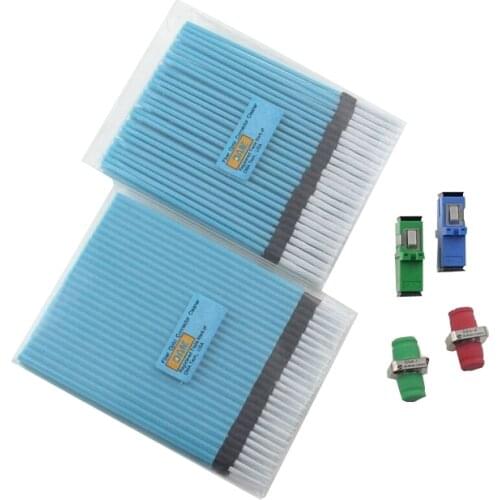 100 PCS/Bag Fiber end face cleane OAM 1.25mm / 2.5mm OAM optical fiber cleaning stick for LC, MU SC FC Fiber Optic Connectors